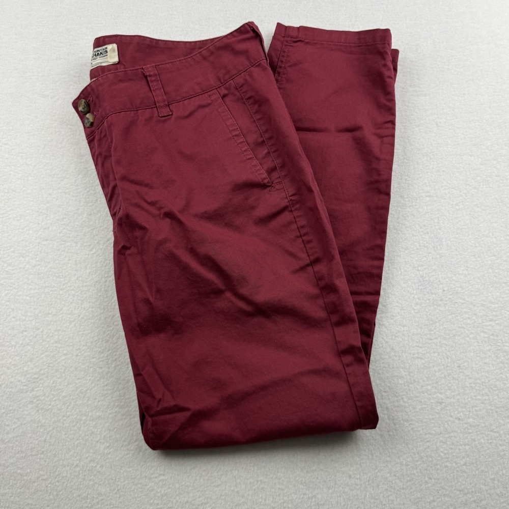 Mountain Khakis Womens Sadie Skinny Chino Pants Mid Rise Stretch Red Size 6P‎